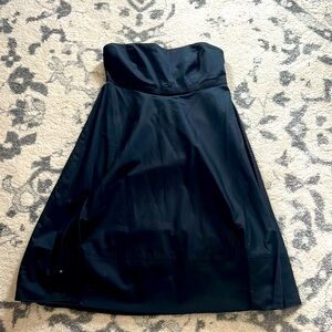 Strapless black cotton dress with liner, size 2 - GAP